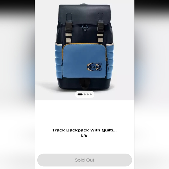 COACH Track Leather Backpack - Picture 1 of 16